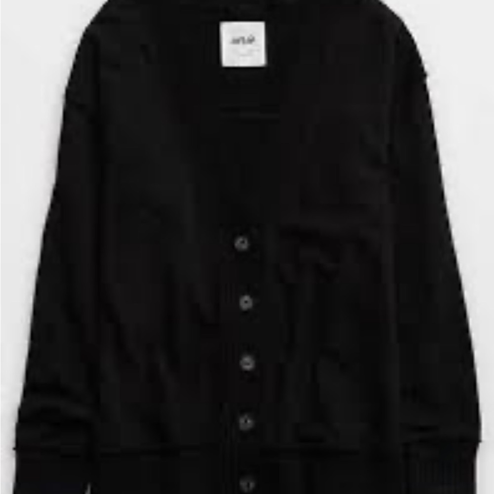 Aerie Black Getaway Cardigan Sweatshirt Size Large NWT - Picture 2 of 16
